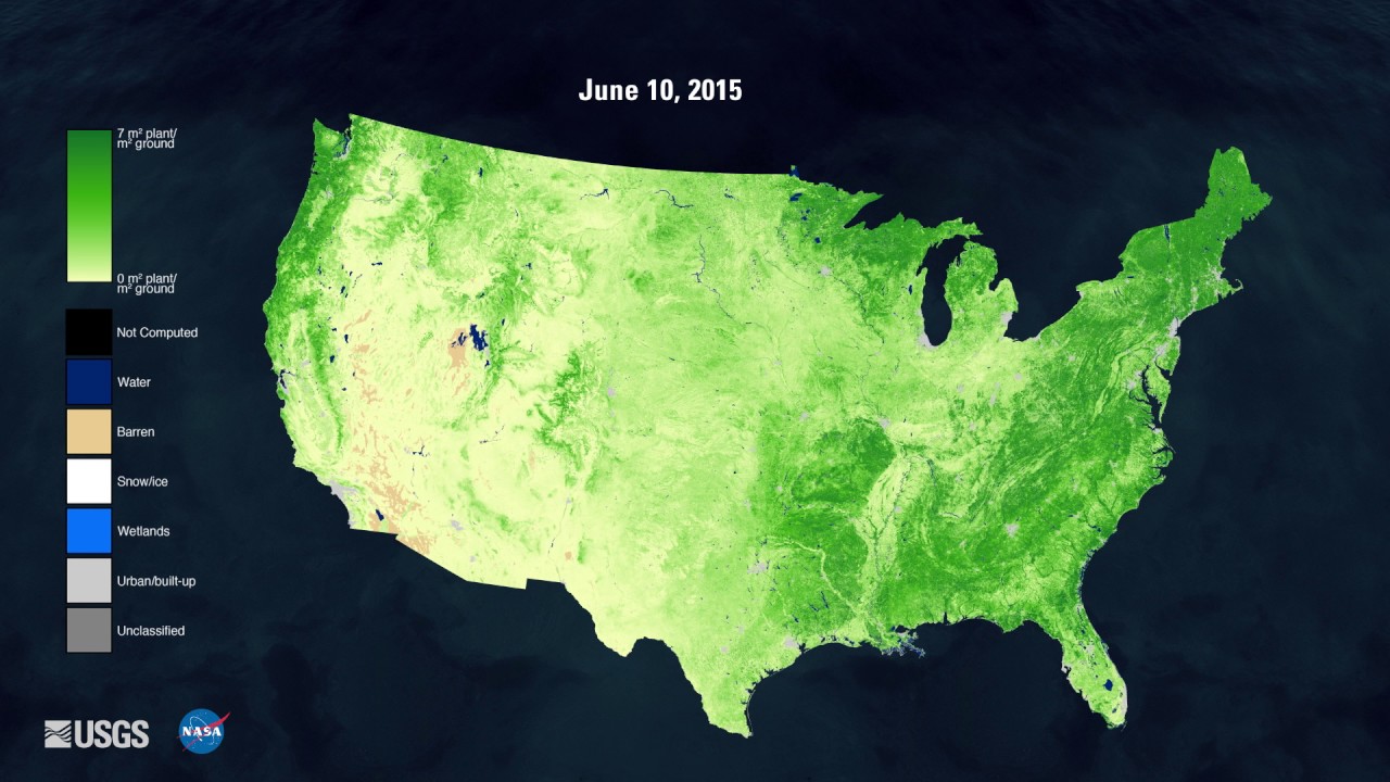 watershed Changes in Canopy Cover with NASA MODIS Leaf Area Index Data