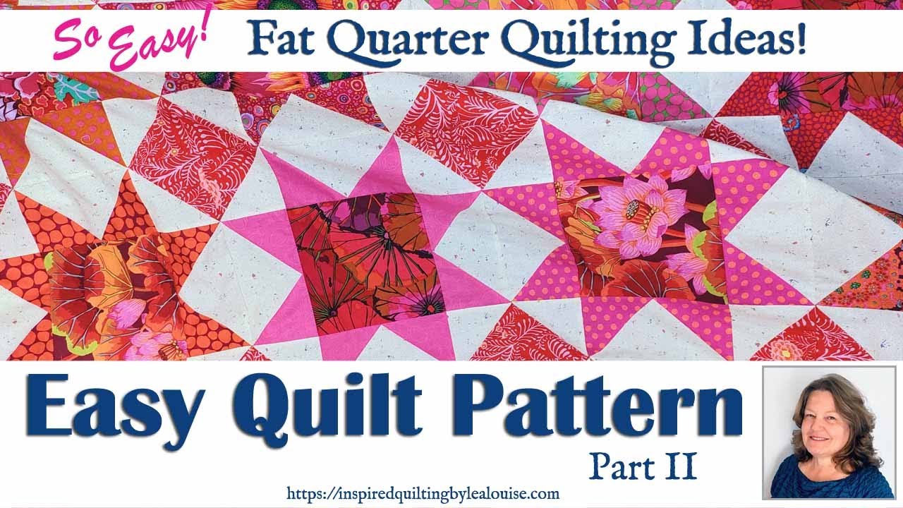 Patchwork QUILT PATTERN Layer Cake or Fat Quarters fast and easy simple