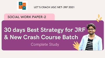 30 Days Best Strategy for NET/JRF & New Crash Course Batch