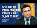 Путін знає, що новими санкціями йому ще більше дадуть по яйцях – Павло Клімкін, дипломат