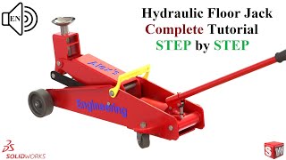 Hydraulic Floor Jack Assembly SolidWorks Tutorial 2021! step by step! Advanced Assembly