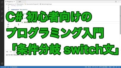 C# 初心者向けのプログラミング入門 「条件分岐 switch文」