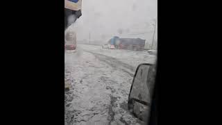 Fuerte granizada cubre de blanco Ixtlahuaca, Estado de México