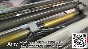 Testing High Speed Narrow Width Strip Paper Roll Slitting Machine with Pneumatic Unwind Loading
