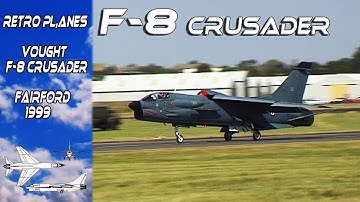 F 8 Crusader. Last duo Display At RIAT  Fairford  1999