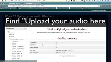 how to upload audio file to Moodle