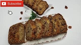 Moist Banana Pecan Bread| Banana Bread Recipes |Abyshomekitchen