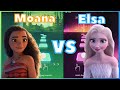 Moana (How Far I'll Go) VS Elsa (Do You Want To Build A Snowman) - Tiles Hop