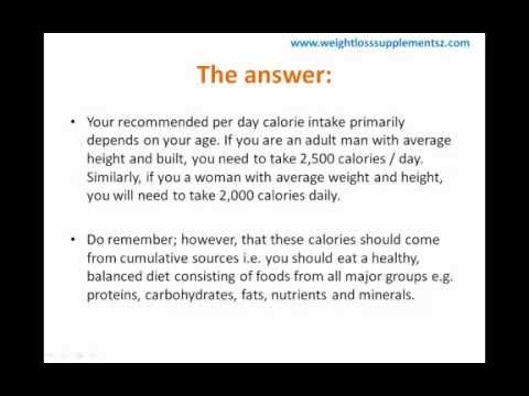 Calories A Day To Lose Weight - YouTube