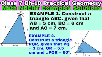 Class 7 Ch-10 Example 1 | Example 2 | Practical Geometry | Chapter 10 |Math NCERT Examples Solutions
