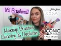 HUGE MAKEUP BRUSH DECLUTTER & CLEANING MAKEUP BRUSHES | HOW TO CLEAN MAKEUP BRUSHES - MISS BOUX