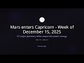 Weekly Cosmic Forecast - Dec 15 - 21