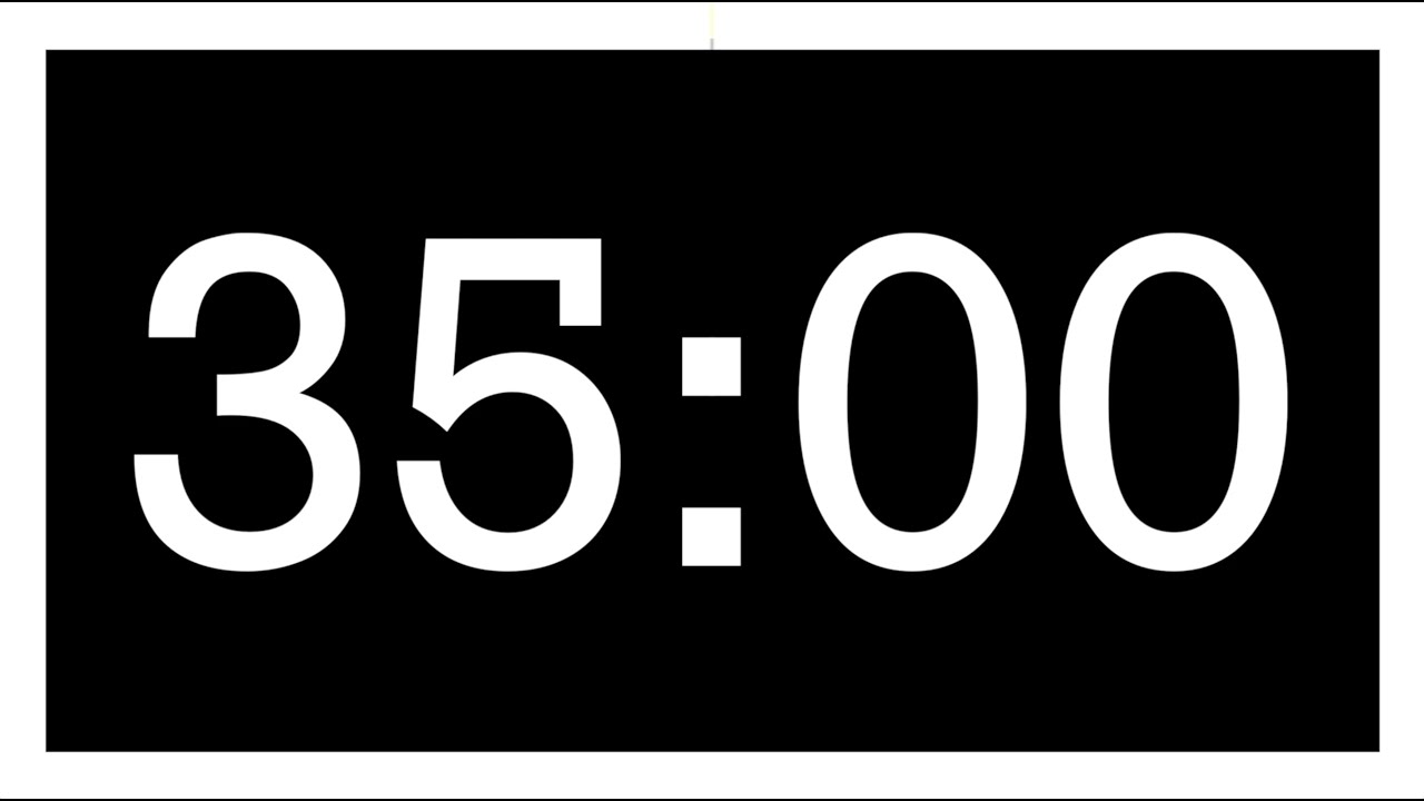 35 minute countdown timer with no sound - YouTube