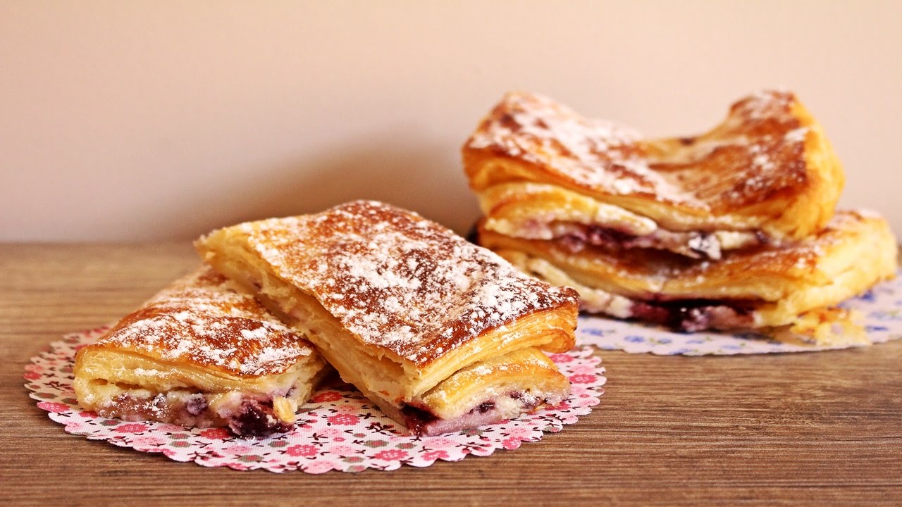 Napolitanas De Queso Mascarpone Y Mermelada De Arándanos Youtube