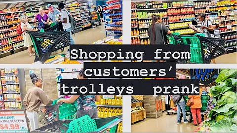 Funniest shopping from customers’ trolleys prank || Namibian YouTuber ft @EliaEkandjo #roadto2k