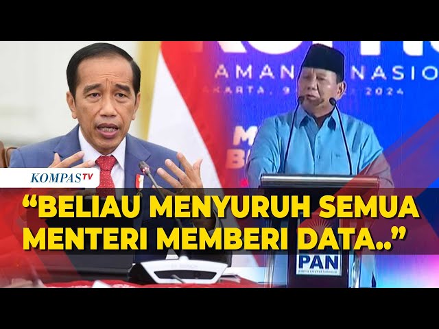 Prabowo Ungkap Jokowi Perintahkan Menteri-Menteri Beri Data ke Dirinya class=