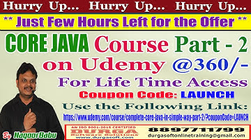 CORE JAVA Course Part - 2 on Udemy @360/-