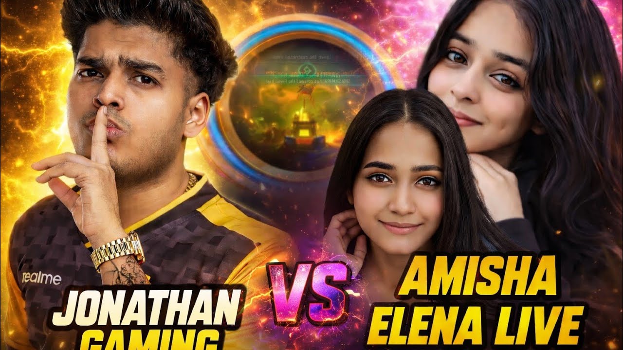 Jonathan Gaming vs Amisha & Elena LIVE 😱 | Crazy Gameplay & Fight