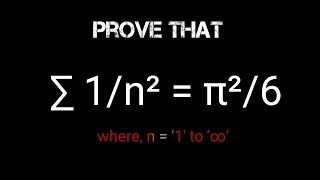 prove that sum of 1/n^2=π^2/6 |summation of 1/n^2 = π^2/6 | Fourier series #uvduduli