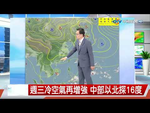 【立綱氣象報報】東北季風增強 中部以北夜晚天氣冷│中視午間氣象 20251201