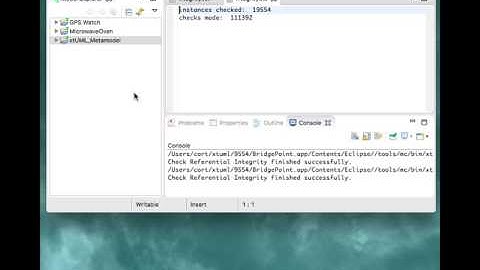 xtUML Check Referential Integrity (GUI)