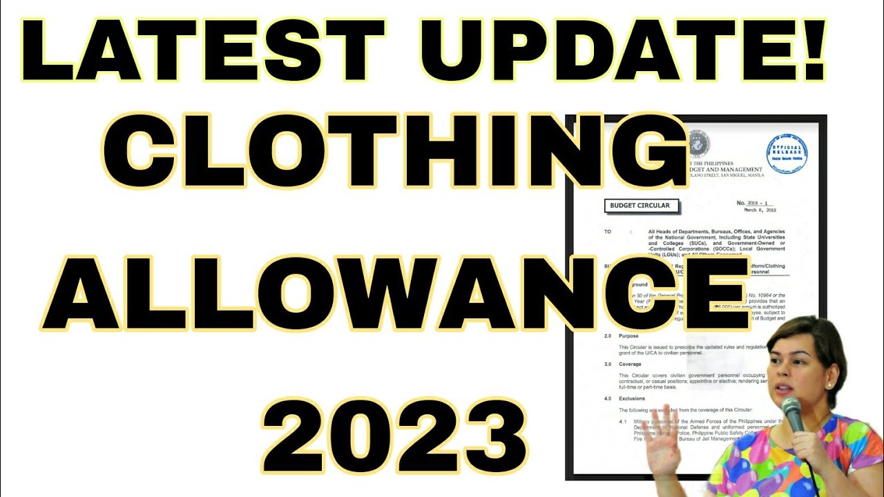 Latest update on Clothing allowance 2023. YouTube