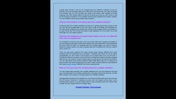 Can you scrape data from multiple sites