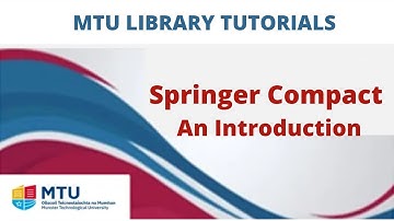 Introduction to the Springer Compact Online Database.