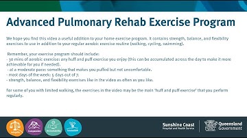 Advanced Pulmonary Rehab Exercise Program