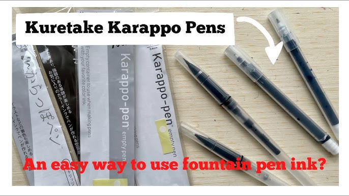 Kuretake Empty Karappo Pen, Cartridge Type, Bristle Brush