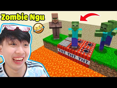 Vinh Thử Độ Ngu Của Zombie Tập 1 : TẤT CẢ ĐỘ THÔNG MINH CỦA ĐỘNG VẬT TRONG MINECRAFT* Nhìn Quá Hài 🤣