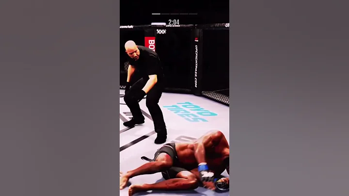 UFC 4 Online: Israel Adesanya spinning elbow knockout!!!  #gaming #ufc4 #shorts