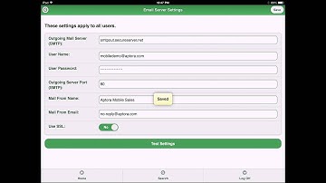 Aptora Mobile II- Security and Settings