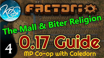 Factorio Guide 0.17 Ep 4: THE MALL & BITER RELIGION -  MP w/ Caledorn!