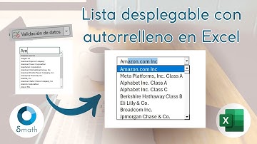 Lista desplegable con autorrelleno en hoja de Excel | Cuadro combinado | Combobox