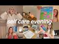 self care routine: bath, colouring, sleepy mocktail