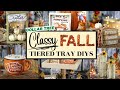 🍁 FALL TIERED TRAY DIYs/PART 1/NEW Dollar Tree Fall DIY/Dollar Tree Fall 2021
