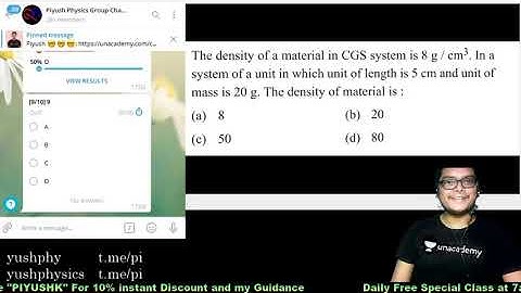 Unit & Dimension Live Quiz I by Er. PIYUSH KAMAL(IITian) Unacademey