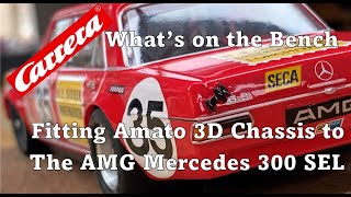 Carrera AMG Mercedes 300 SEL - Making the Red Pig Fly! - Fitting a 3D Slot Car Chassis