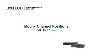 ETU Series: Modify Channel Positions (NVR / XVR / Local)