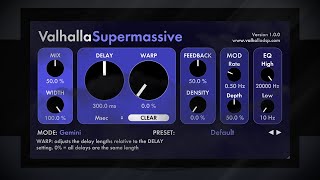 ''VALHALLA SUPERMASSIVE'' Free Reverb VST Plugin #ValhallaDSP | 🎼📀 Itz-Beez-Da TrackStar