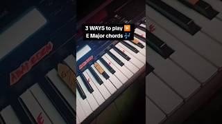 3 WAYS to play E Major chords with scale #pianotutorial #chords  #inversiones