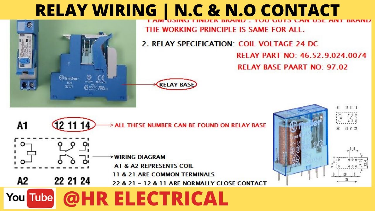 relay wiring diagram with switch | working principle | - YouTube