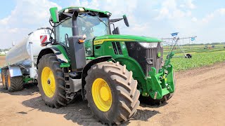 John Deere tractor watering, vízzel öntözés 2021 8k 7680x4320