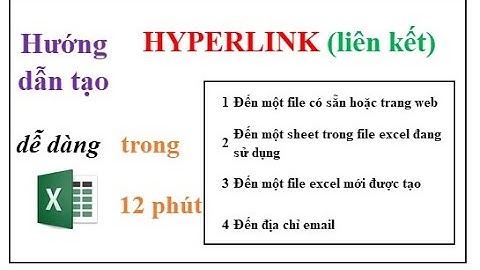 Tạo Hyperlink (liên kết/đường dẫn) trong Excel