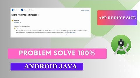 Fix  "There is no deobfuscation file associated with this App Bundle" Play Console. Reduce app size.