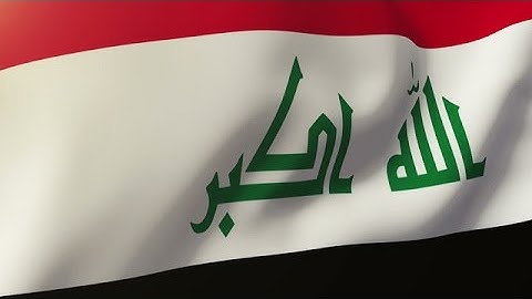 Iraq Flag Waving In The Wind. Looping Sun Rises Style. Animation Loop Stock Animation