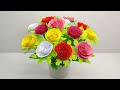 DIY Rose Flowers Bouquet - Handmade Paper Rose - Easy and Beautiful Paper Flower Rose Making