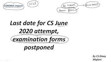 ICSI June 2020 exam form submission postponed (date extended to Apr 5) | CS exam form full details