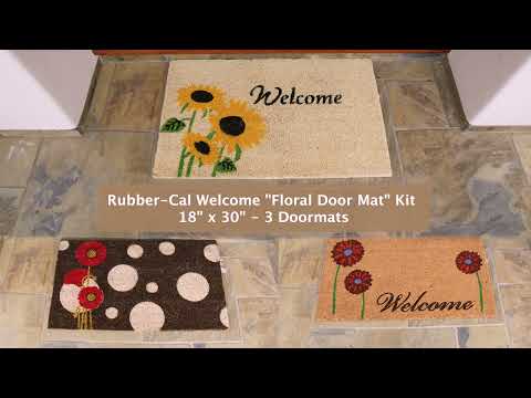 Rubber-Cal Country Oversized Front Door Mat Kit - 24 x 57 - 2 Door Mats